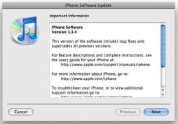 iPhone Firmware 1.1.4 Update