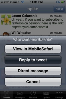 Native iPhone App - MobileTwitter