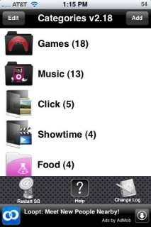 Categories iPhone app - Screen Shot 1