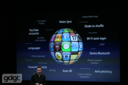 iPhone firmware 3.0 - Other features