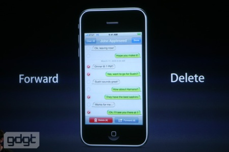 iPhone firmware 3.0 - SMS - Landscape mode