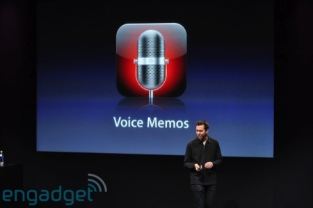 iPhone firmware 3.0 - New Voice Memo app
