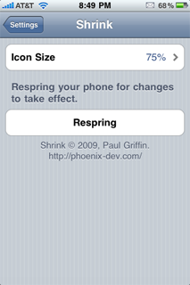 Shrink app to reduce size of iphone icons