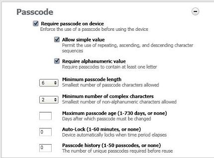 Set more secure password for iPhone or iPod touch