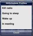 SBSchedule iPhone app lets you to schedule SBSettings profile toggling