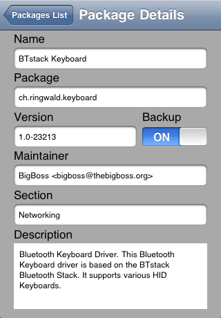 How to backup cydia packages with pkgbackup
