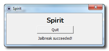 Spirit jailbreak for windows users