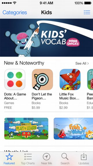 kids category app store 1