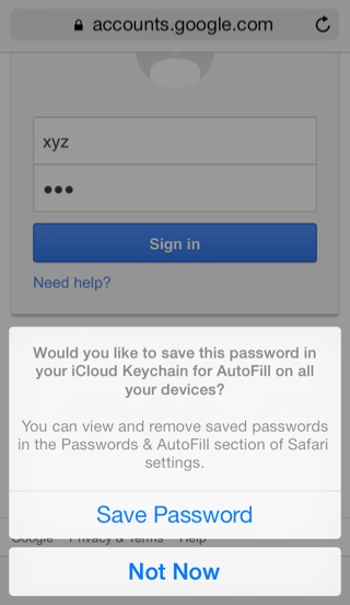 icloud keychain safari save password