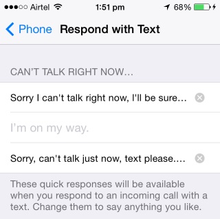 Customise your text messages responses