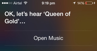Name a song, album or artist from your library and Siri will play it