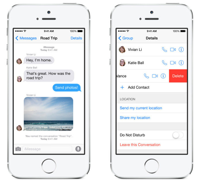 iOS 8 Messages - Group conversation