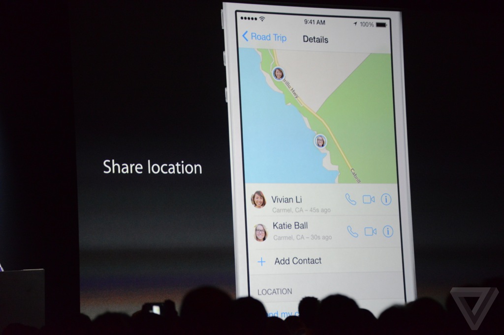 location sharing messages ios 8