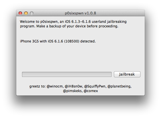 Jailbreak iOS 6.1.6 with P0sixspwn
