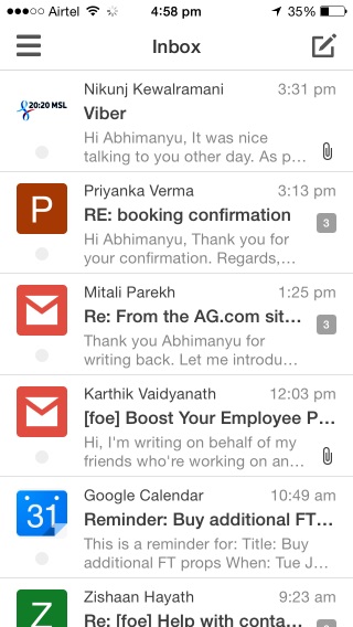 There's a lot going on under the hood in Boxer to keep your inbox sane