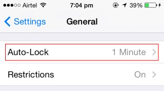 Turn on Auto-Lock to secure your device automatically when not in use