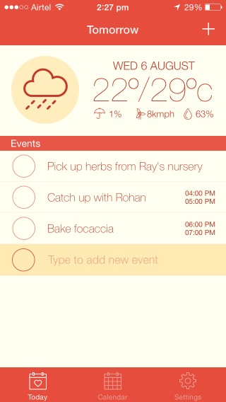 Besides an array of themes and a quick entry bar, Calendate doesn't bring a lot to the table