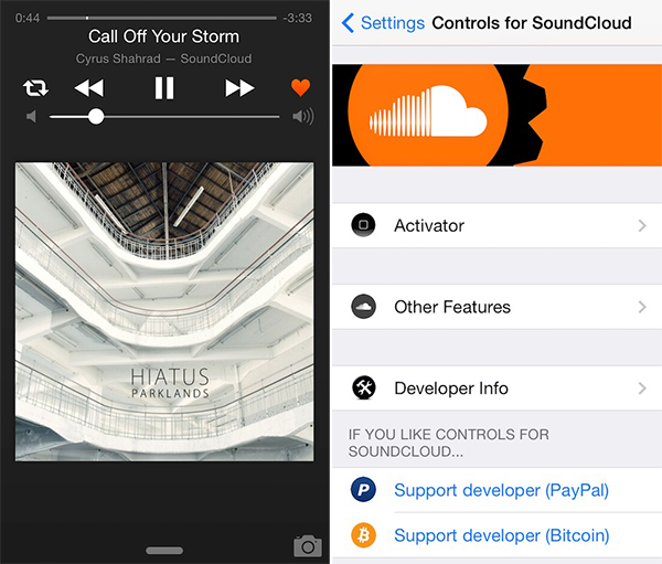Controls for SoundCloud 1