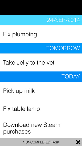 Task keeps things simple, but its gesture-based interface is a bit clunky