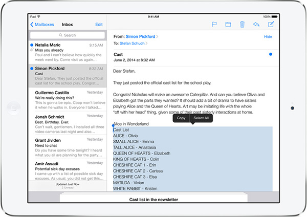 iOS 8 Mail - New Compose