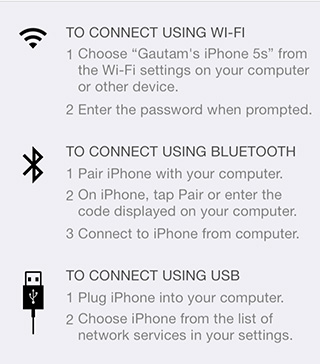 er der fisk aktivt USB, Wi-Fi or Bluetooth: Best way to tether to your iPhone's data connection