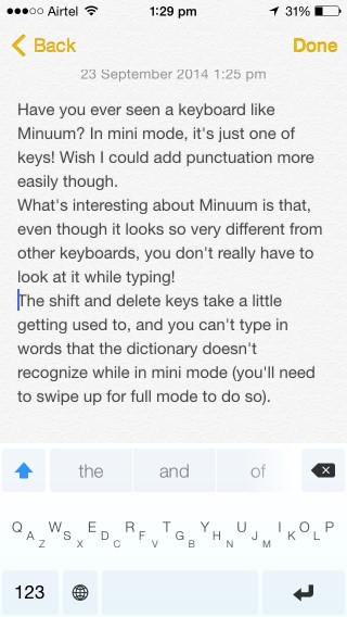 Minuum is the smallest keyboard you'll ever use