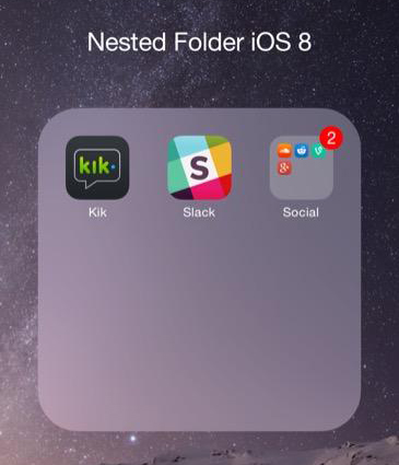 Nested Folder iOS 8