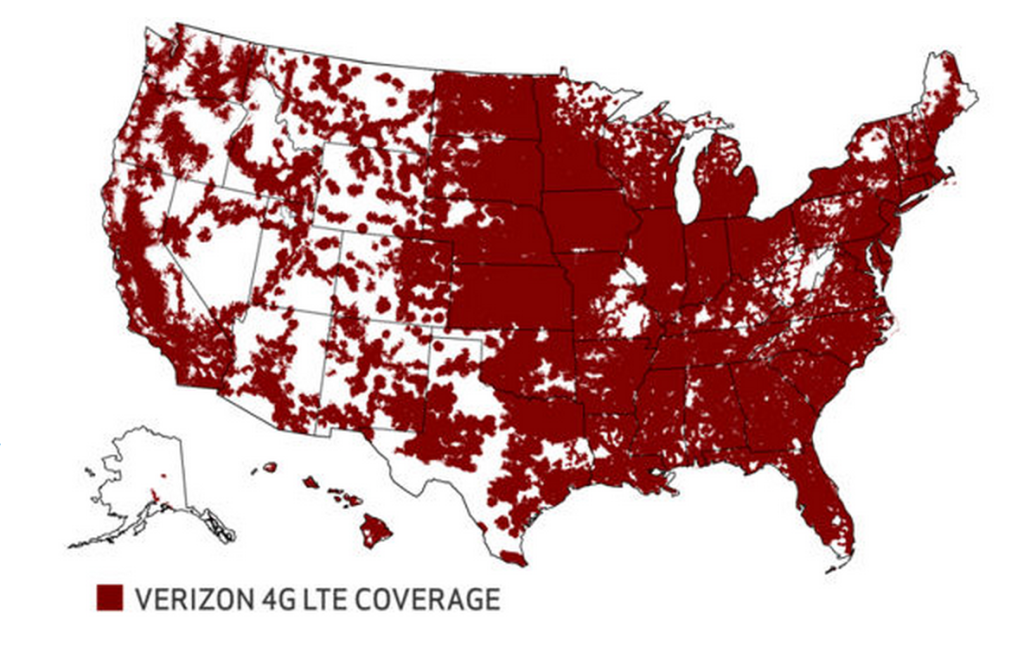 Verizon Network Coverage 4G LTE