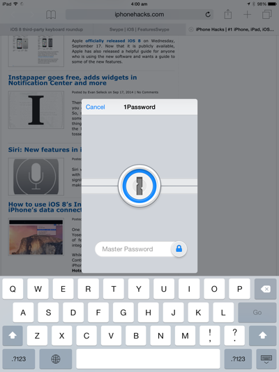 action extension 1password