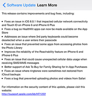 iOS 8.0.2 Release Notes
