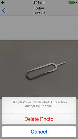 iOS 8 - delete photos permanently