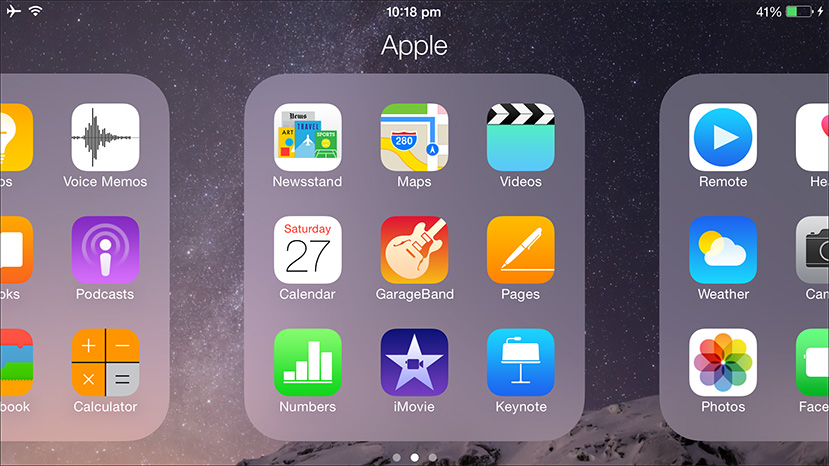 iPhone 6 Plus Home screen - Folders