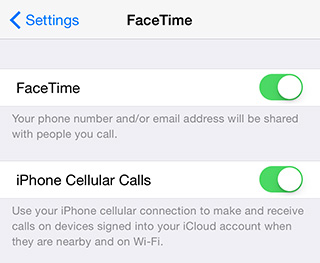 iPhone Cellular Calls - Setting