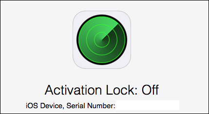 Activation Lock off
