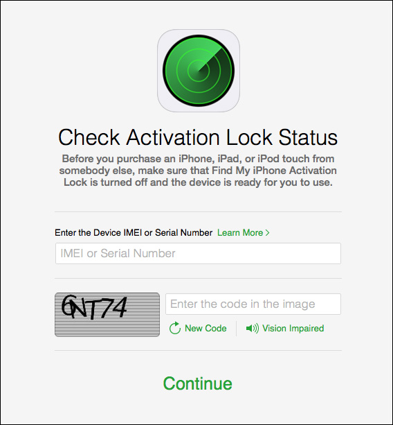 Check Activation Lock Status