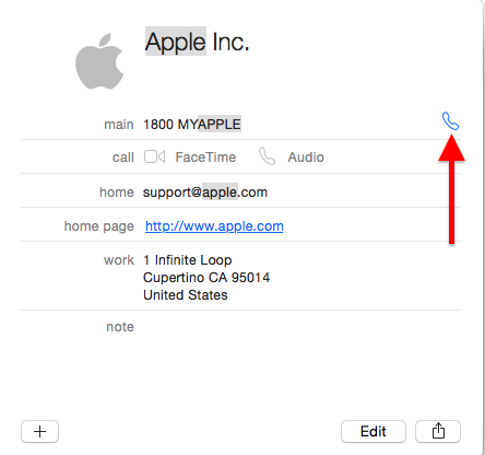 Make Calls on Mac with your iPhone - Contacts