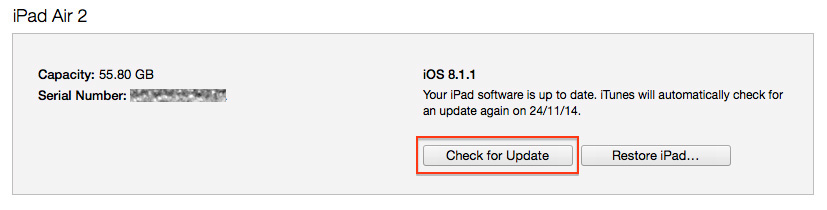 Downgrade iOS 8.1.1 using iTunes