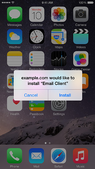 Enterprise App Install alert