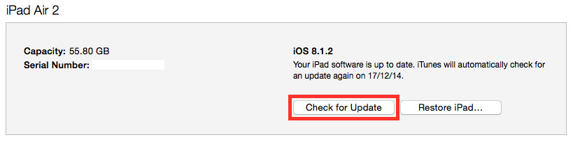 iTunes iOS 8.1.2
