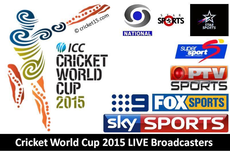 ICC Cricket World Cup 2015 broadcasters