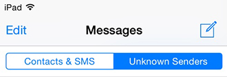 iOS 8.3 - Unknown Senders