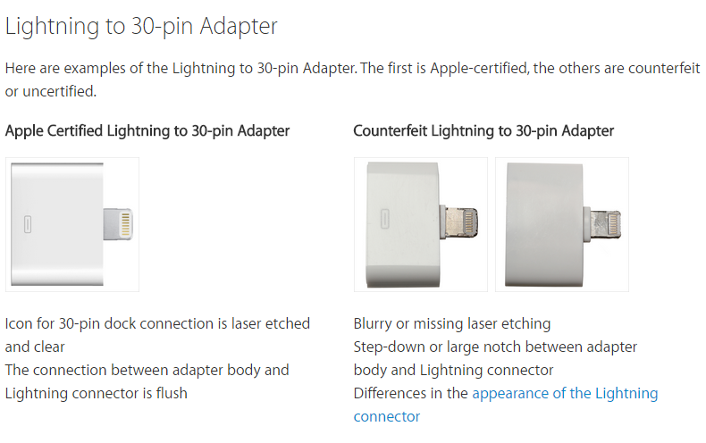 Apple - Counterfeit -Adapter