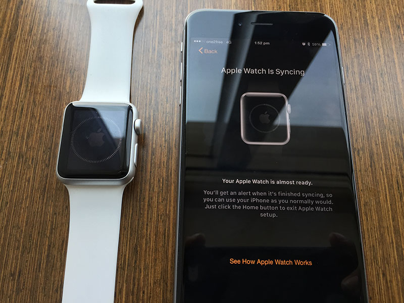 Apple Watch setup - syncing