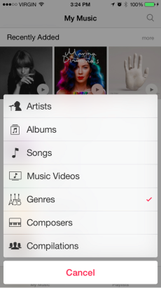 iOS 8.4 Music app