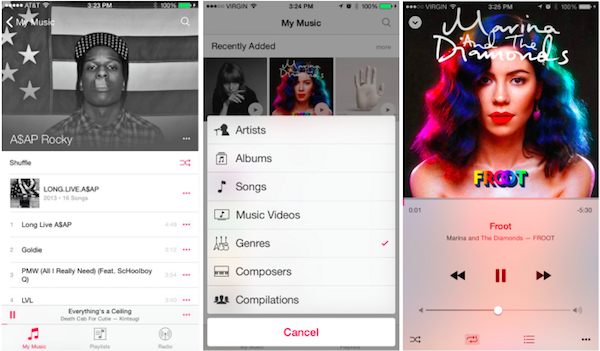 iOS 8.4 Music app