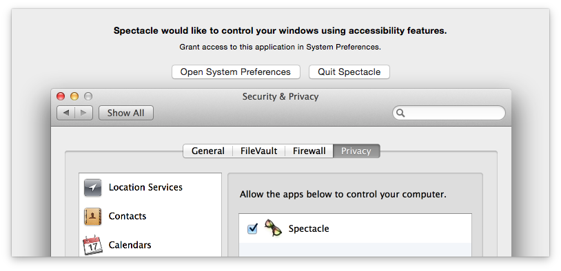 System Preferences - Spectacle