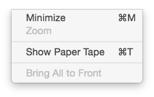 Show Paper Tape