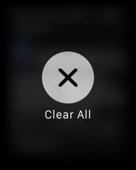 Apple Watch - Force Touch - Clear All
