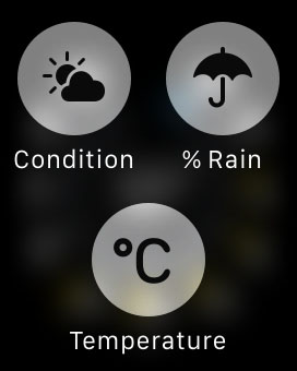 Apple Watch - Force Touch - Weather app