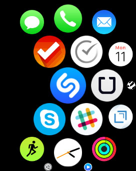 Apple Watch Home screen - Reduce Motion turned off
